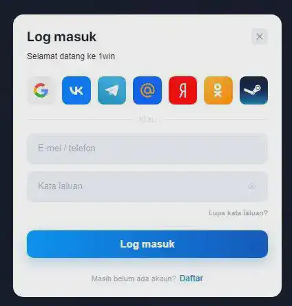 Login to 1win - login form